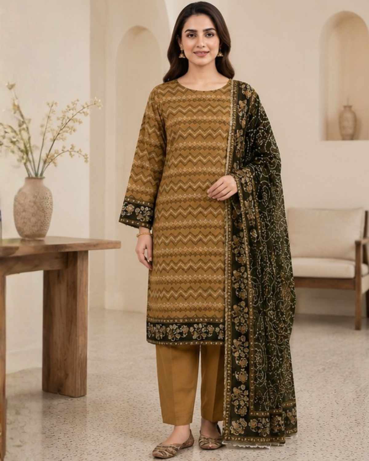 3 Pc Lawn Unstitched