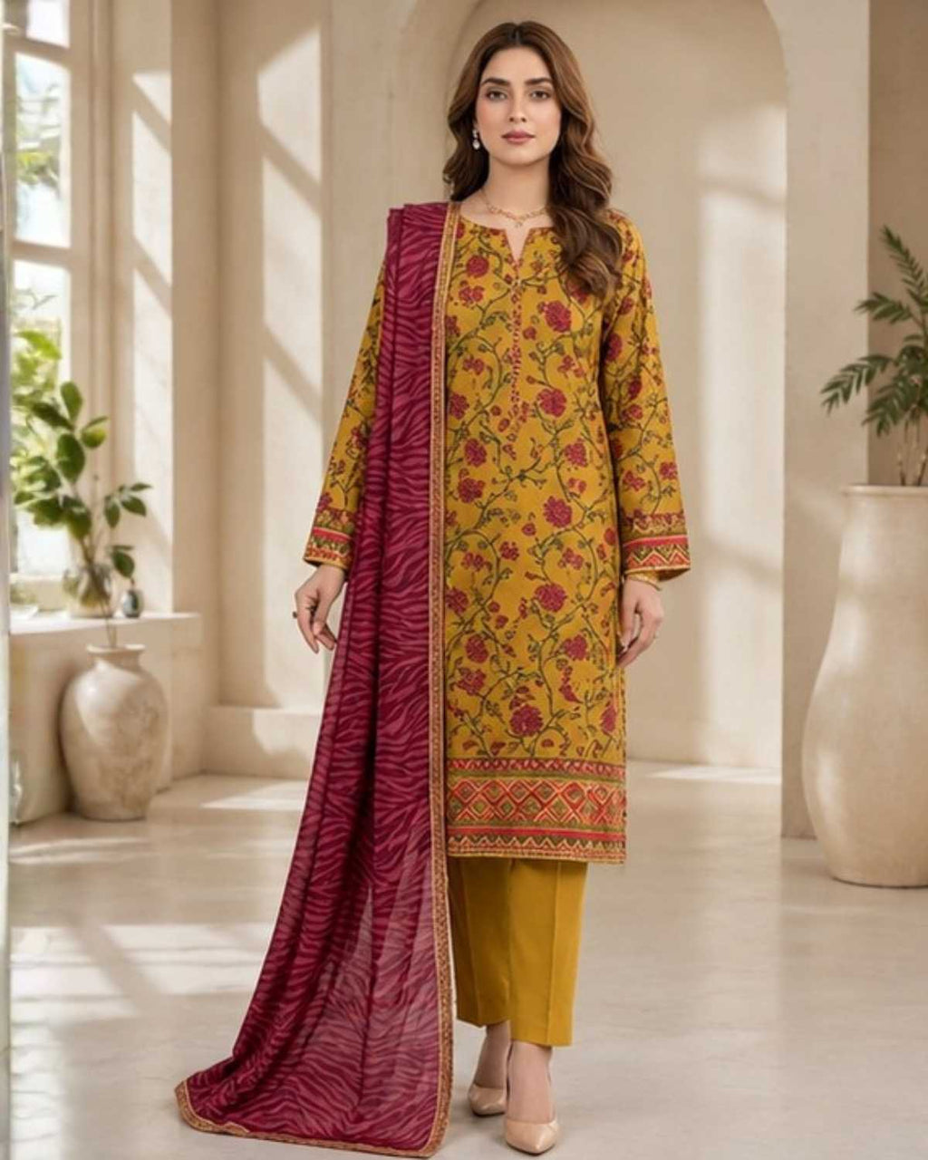 3 Pc Lawn Unstitched
