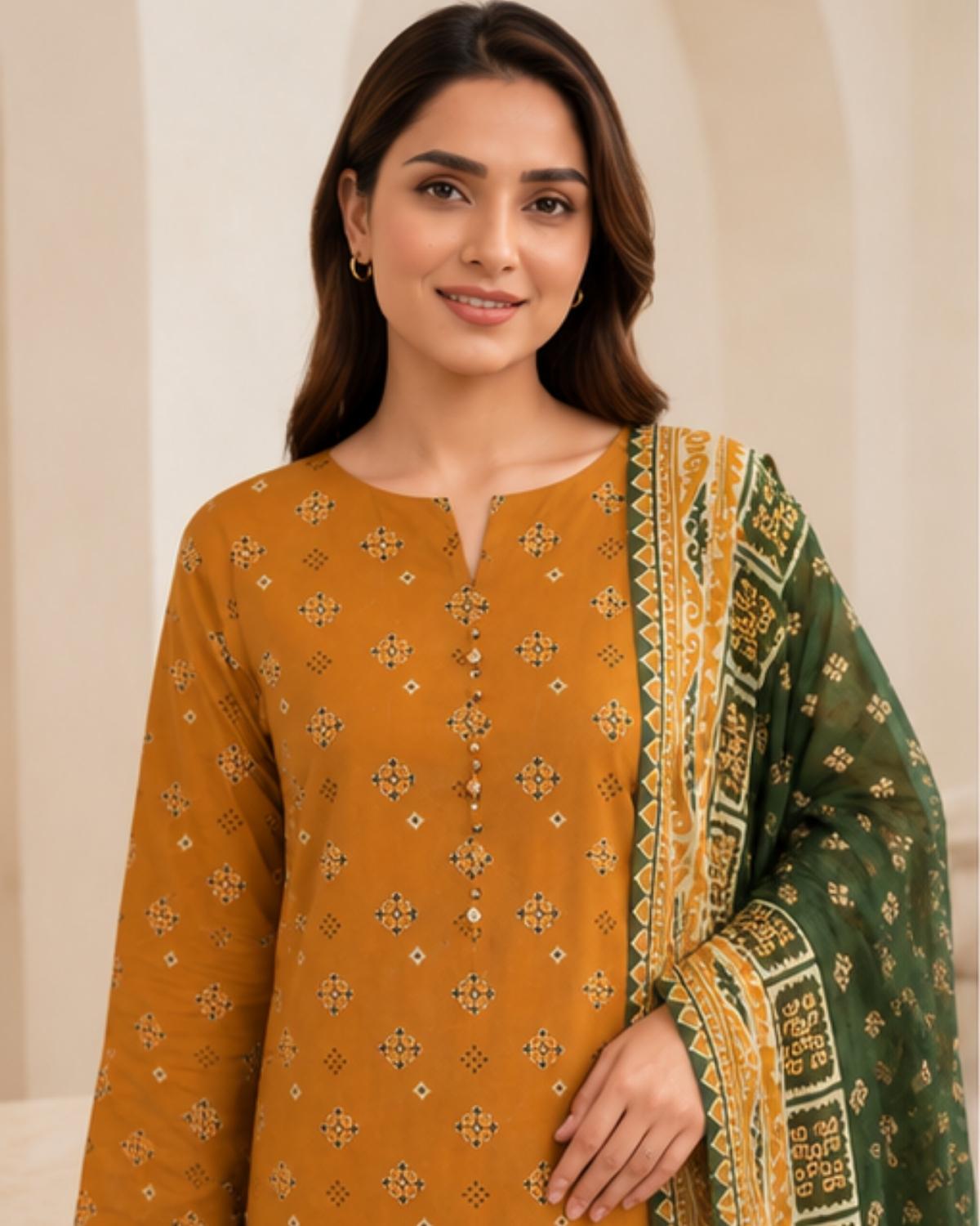 3 Pc Lawn Unstitched