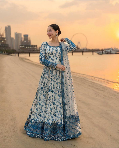 Embroidered chiffon Suit - KHADIJAZEmbroidered