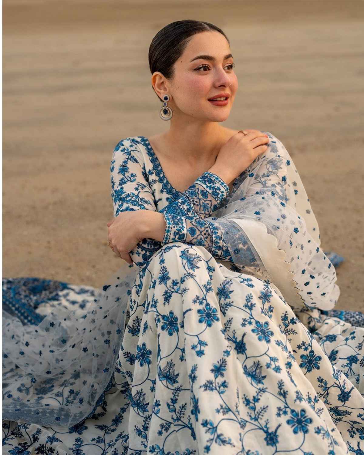 Embroidered chiffon Suit - KHADIJAZEmbroidered