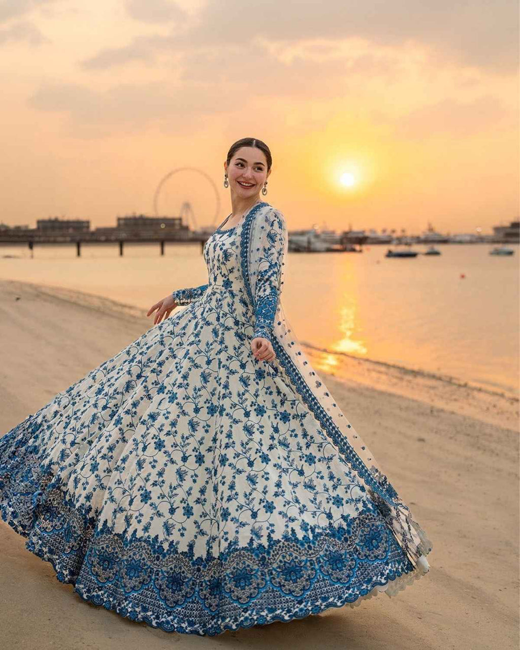 Embroidered chiffon Suit - KHADIJAZEmbroidered