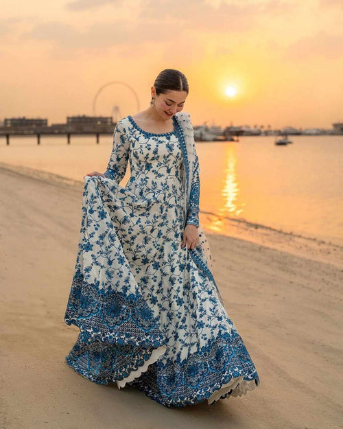Embroidered chiffon Suit - KHADIJAZEmbroidered
