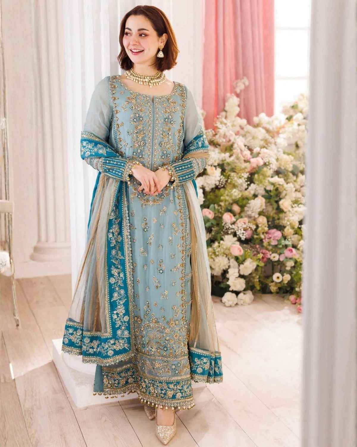 Organza Embroidered Suit - KHADIJAZluxury