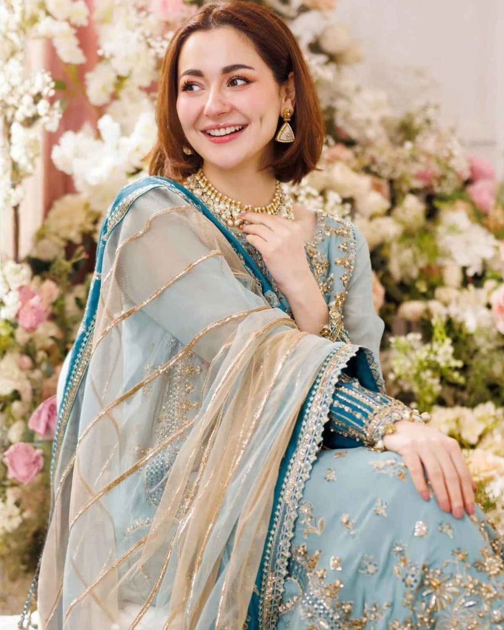 Organza Embroidered Suit - KHADIJAZluxury
