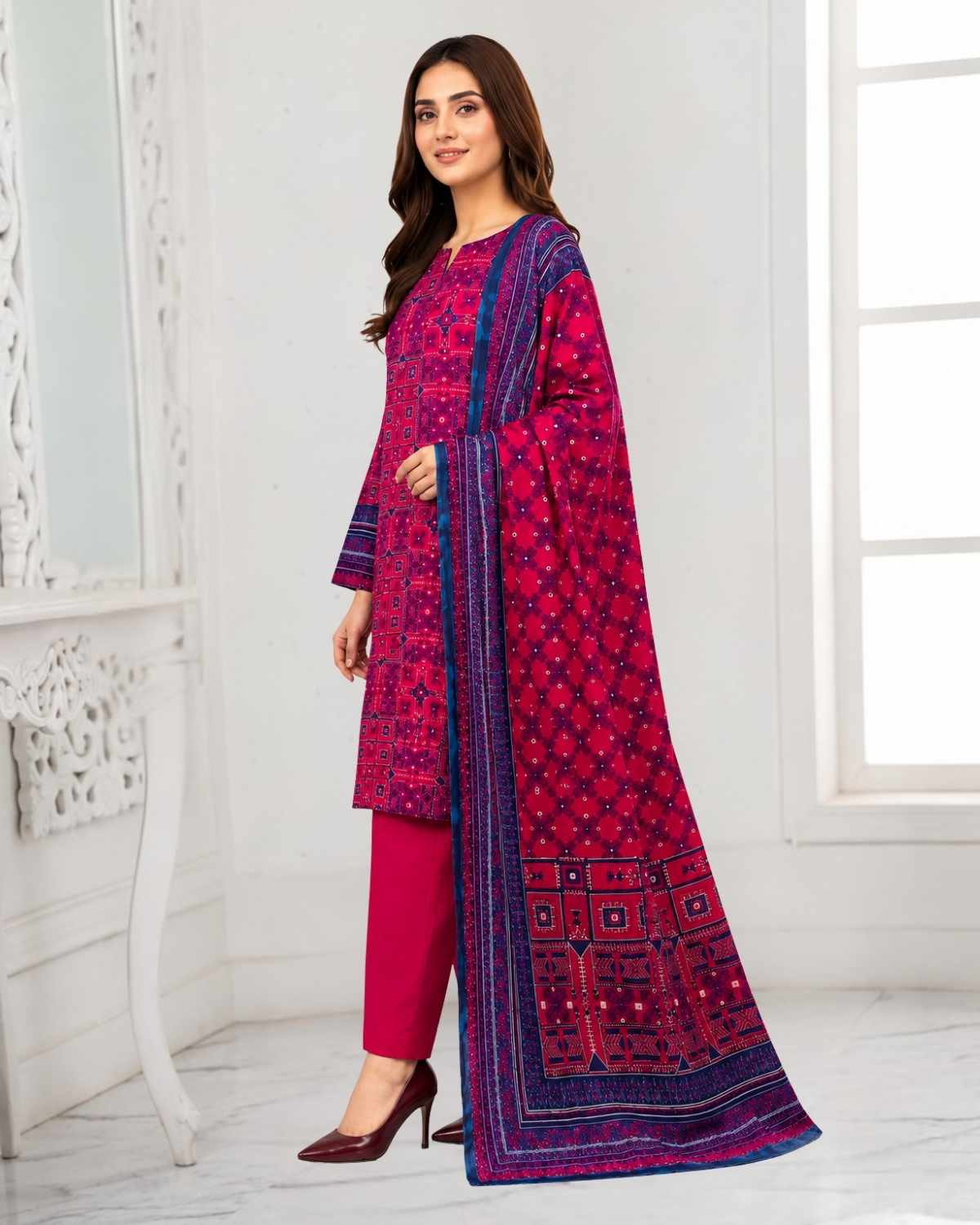 3 Pc Lawn Unstitched