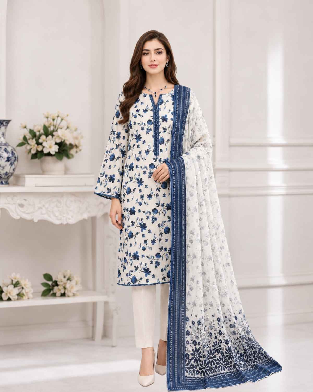 3 Pc Lawn Unstitched